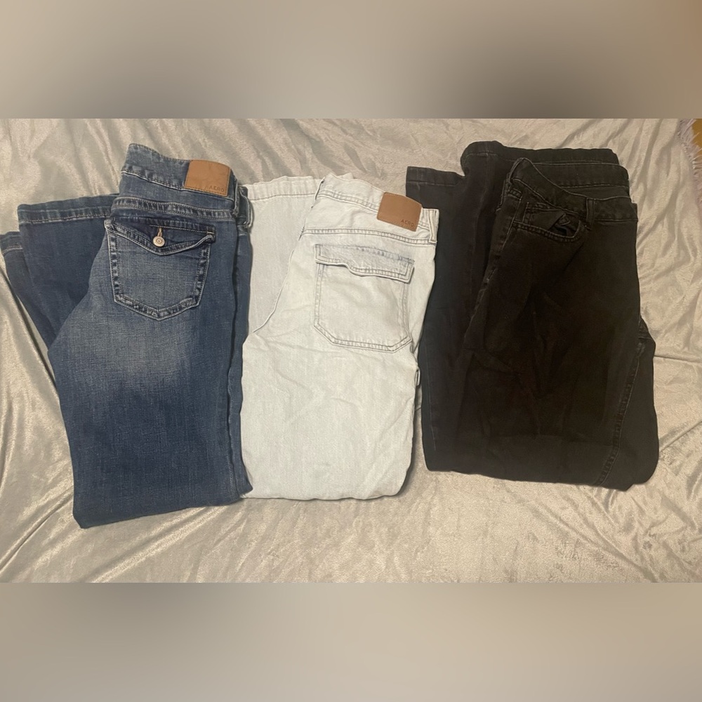 Aeropostale Jeans Bundle! 3 Pairs of 10R Low Rise Jeans: Cargo, Flare, Wide leg
